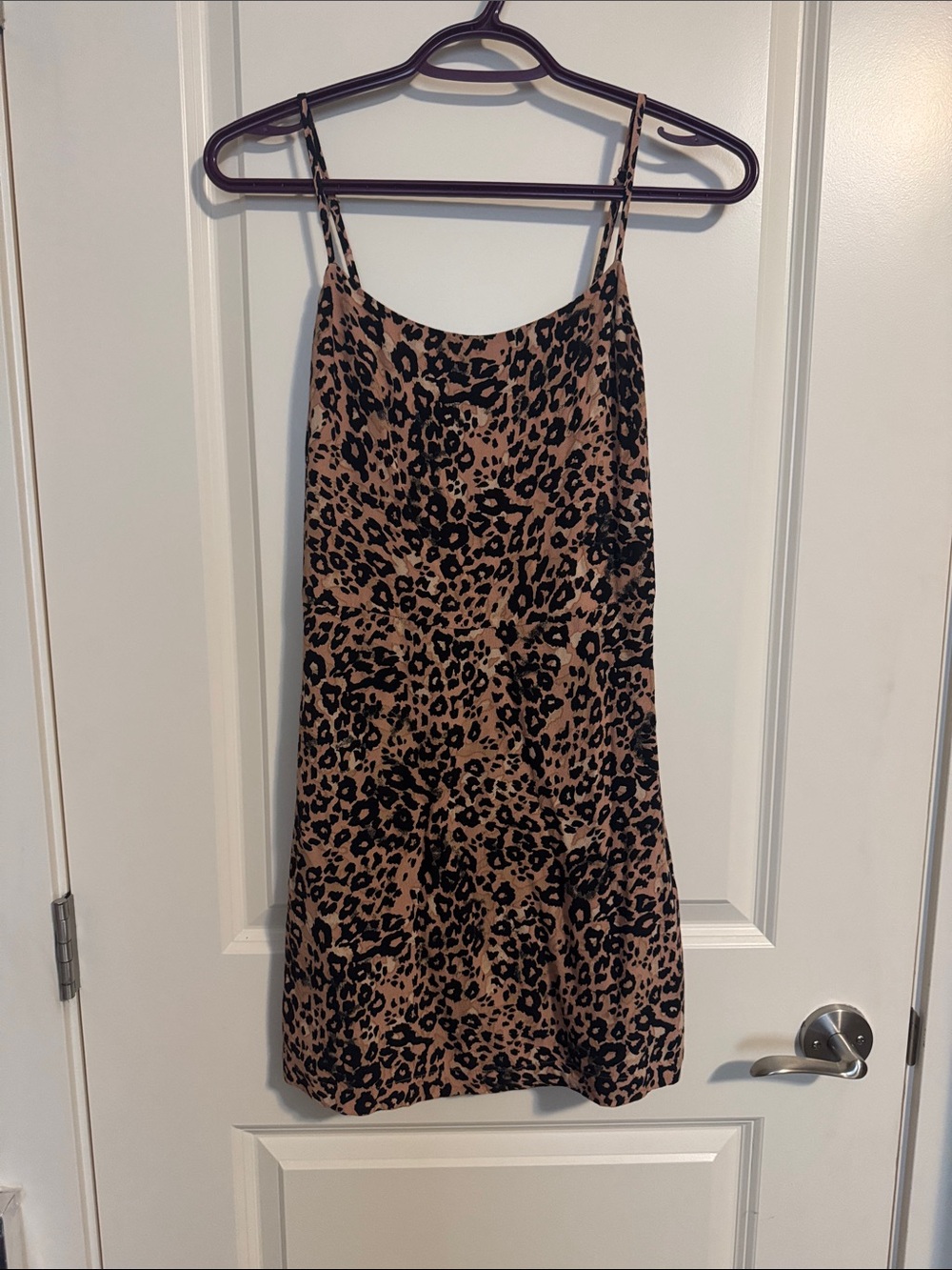 Wilfred Leopard-Print Slip Dress in Black and Tan